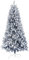 HOMCOM 6ft Flocked Artificial Christmas Tree with 700 Snow Frosted Tips, Metal Stand, Snowy Hinged Xmas Tree, Blue