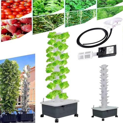 Smart Garden Vertikales Hydrokultur-Pflanzturm-System mit 15 Schichten und 45 Löchern, erdloses Anzuchtset