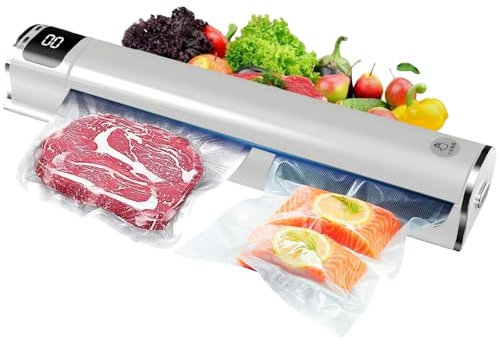 Vacuum Sealer Machine Vac Pack Machine with 10 Bags for Preserving Meat for Keep Meat Vegetables Snacks Fruits Grains Fresh