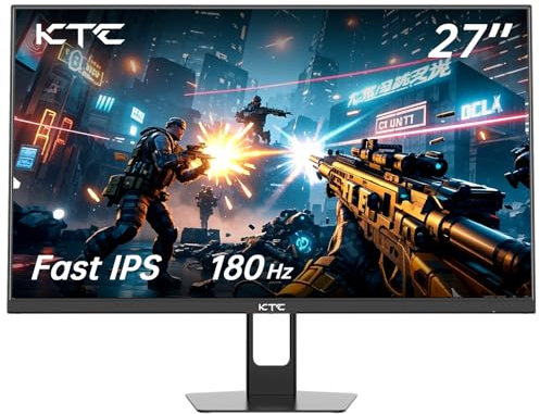 KTC Gaming Monitor 27 inch 180hz 1ms | Fast IPS Screen 1080p Monitor|2 x HDMI 2.0 &1 x Display Port 1.4 | Supporto Freesync and Wall Mount | 108% sRGB with HDR 10
