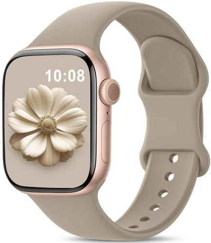 Higgs Correa de Silicona Suave Compatible con Apple Watch 38mm 40mm 41mm 42mm 44mm 45mm 46mm 49mm - Pulsera para Series Ultra SE 10 9 8 7 6 5 4 3 2 1 - Unisex Correas Ajustes