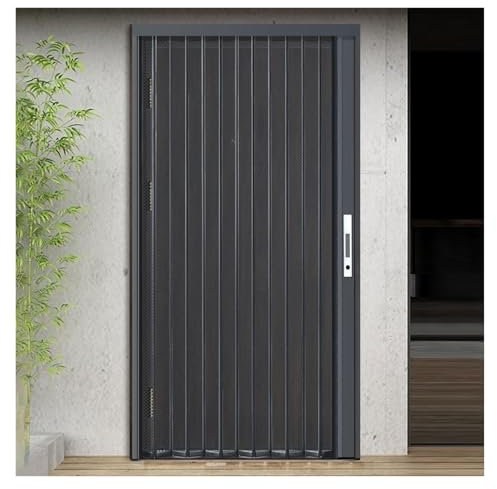 Folding Concertina Accordion Sliding Doors, 30 32 36 38 42 47 48 49 78 60 Inch Blackout Retractable Internal Shower Door For Home/Office, Bedroom Bathroom Kitchen Room Divider Foldable Screen(94x96in(