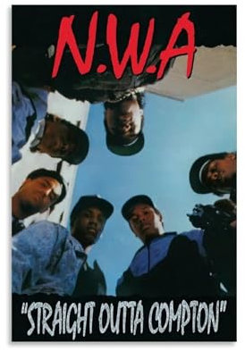 YHNGFDSKNB N.W.A 2 Singer Album Cover Music Series Poster Leinwand Wanddekoration Malerei Schlafzimmer 20 x 30 cm ohne Rahmen