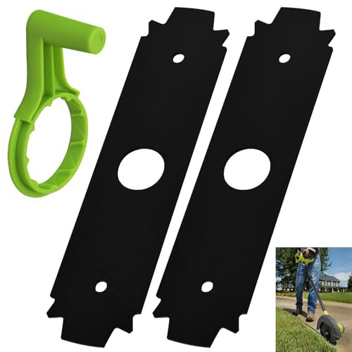 Fennoral AC04215 8 Reversible Heavy Duty Hardened Steel Edger Blade & 312283001 String Trimmer Handle for Ryobi UT50500, UT15518, RY15518, RYEDG11, P2009, RY252CS, RY253SS, RY254BC Models