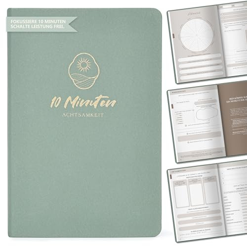 BIROYAL 5 + 5 Minuten Tagebuch für Erwachsene - Dankbarkeitstagebuch Erwachsene für mehr Dankbarkeit und Selbstliebe - Achtsamkeitstagebuch A5 - Gratitude Journal Erwachsener - 5 Minuten Journal