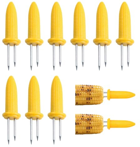 Ztolbriy 20 Stück Edelstahl Maiskolben Spieße Maiskolben Halter Edelstahl Mais Picks Für Bbq Twin Prong Maiskolben Grillzubehör Für Bbq Food Fruit Forks Zuhause Kochen Grillen Weihnachtsfeier