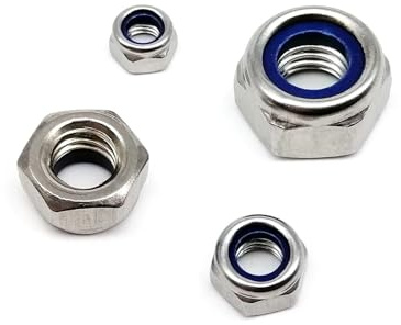 Linksgewinde M4 M5 M6 M8 M10 M12 M16 Edelstahl 304 A2 Rückwärts drehen Sechskant-Nyloneinsatz Selbstsichernde Mutter Nylock-Kontermutter(2pcs M16)