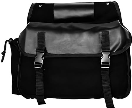 Borsa per Bici - Borsa da Sella Impermeabile in Tela, Borsa Laterale per Moto, per Scooter da Moto, Ciclismo, Touring, Pendolarismo, Viaggi, Road Trip, Guida Urbana, Ciclismo