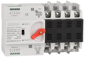 Inversor 4P, conmutadores de transferencia automática de doble potencia, conmutadores trifásicos, 400 V, 63 A, 100 A(2,63APV)