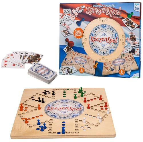 Clown Games Gesellschaftsspiel aus Holz, Keezen FSC nachhaltiges Familienspiel