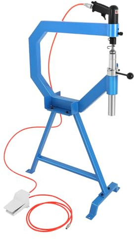 Martello pneumatico, 61 x 16 x 110 cm, 875 – 1350 RPM, martello per levigatura, martello ad aria compressa con cavo lungo aria, set incudine per acciaio, alluminio, ottone e metallo