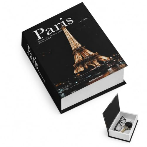 Paris Deko Bücher Aufbewahrungsboxen, Magnetverschluss Coffee Table Book | Fake Bücher Skandinavische Deko, Stapeln Buchattrappe Box, Dekorative Bücher für Büro Wohnzimmer Regal Couchtisch Deko