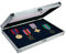 SAFE 5618 ALU Sammelvitrinen Vitrinen Compact | Setzkasten mit Blauer Samteinlage | verstärkte Ecken und Kanten | Wandbefestigung | 295 x 203 x 45 mm