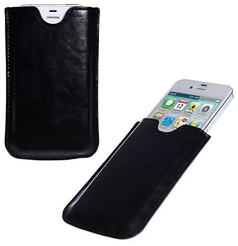 wortek Tasche Apple iPhone 3G / 3GS / 4 / 4S Etui Schwarz Glossy