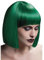 Smiffys Collezione Fever Parrucca Lola, verde, Taglio a caschetto corto con frangetta, 30cm / 12in