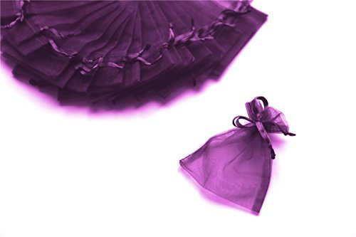 Schnoschi 125 sacchetti in organza, 10 x 7,5 cm, lilla