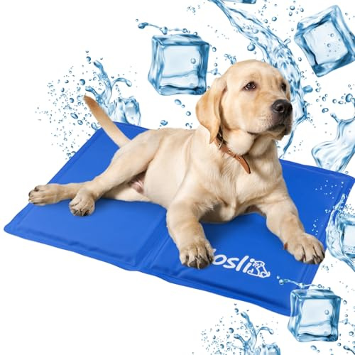 Nosli selbstkühlende Kühlmatte für Hunde & Katzen, L (50x90cm) | Gel-Kühlmatte für Hunde, Katzen & Menschen, selbstkühlend, ohne Strom oder Wasser, für Zuhause & unterwegs