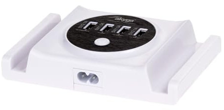 Akyga AK-TB-05 Universal Ladestation für Apple iPhone/Samsung/Android und andere mit 4 anschlusse Micro USB, 30W weiß