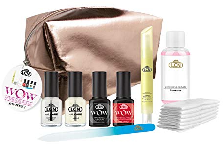 LCN Startset WOW - Hybrid Gel Polish 9-teilig - Gellack Starterset ganz ohne Lichtgerät für bis zu 10 Tage perfekt lackierte Nägel