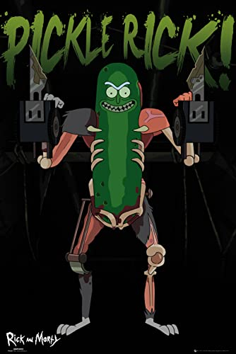 GB eye Rick & Morty Pickle Rick 61 x 91,5 cm / 24,2 x 35,8 Zoll Maxi-Poster – Gerollt geliefert – Kunstposter – Wandposter – Poster & Drucke | Rick & Morty Merchandising