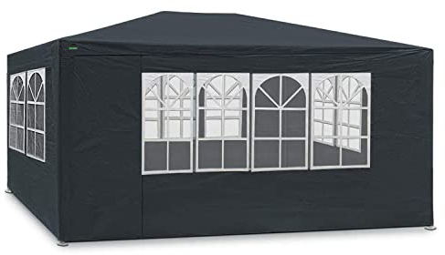 MaxxGarden Gazebo 3x3m - Carpa de jardín - Carpa para Fiestas - 9m² - protección UV 50+ - Impermeable - 4 Paneles Laterales - Antracita