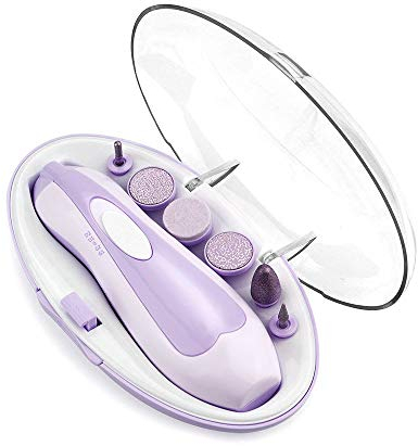 VERY ETERNITY 6 in 1 Electric Manicure and Pedicure Set, Safe Nail Trimmer Kit with Bright LED Light, Salon Quality Treatments, Great for Girls & Women Toes and Fingernails, Battery Operated