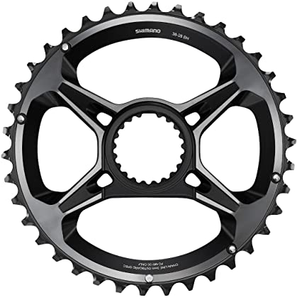 SHIMANO Plato 38D M9120 XTR(38/28) 12V Accesorios Bici, Adultos Unisex, Negro (Negro)