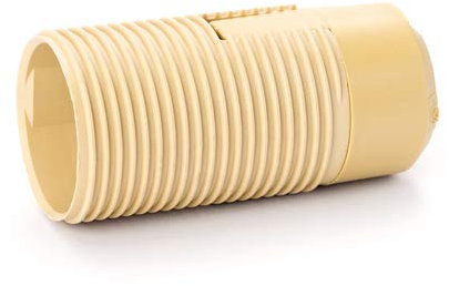 Klickfassung E14 Kunststoff gold mit Schraubgewinde