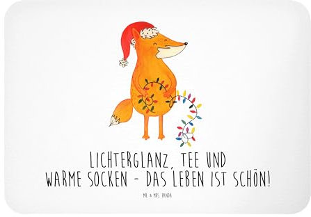 Mr. & Mrs. Panda Magnet Fuchs Weihnachten - Geschenk, Weihnachtsdeko, Souvenir Magnet, Winter, Notiz Magnet, Motivmagnete, Advent, Weihnachtsmann,