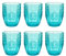 BUTLERS Trinkgläser 6er Set 250ml -VICTORIAN- Wassergläser in Vintage Design | Retro Gläser in bunten Farben mit Prägung | spülmaschinenfestes Trinkgeschirr ideal für Wasser, Saft, Cocktails