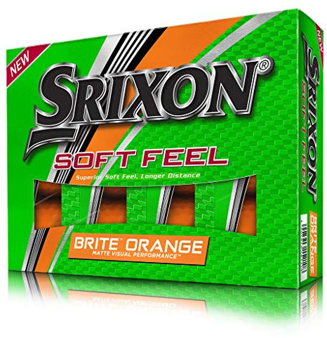 Srixon Soft Feel Golfbälle, matt, 12 Stück, Unisex-Erwachsene, Soft Feel Brite, Orange, Large