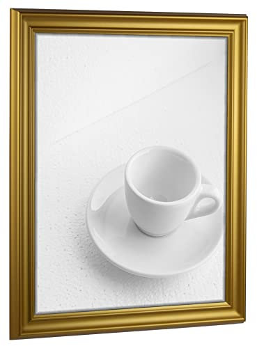 myposterframe Bilderrahmen Barock Größenwahl 70 x 100 cm Helena Gold matt mit Kunstglas klar 1 mm