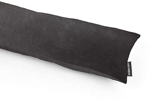 SCHÖNER LEBEN. Zugluftstopper Kunstleder Dust Uni anthrazit, Auswahl:130cm Länge