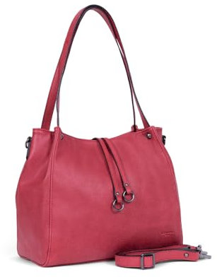 Hexagona Paris - Sac porté épaule 2 anses - pour Femme - Collection GRACIEUSE - Framboise - en Synthétique - Porté Epaule - Sac a main femme - Sac bandoulière - Petit Sac - Sac à main bandoulière