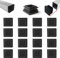 Zaky 16 pièces Bouchons Lamellaires pour Tubes Carrés, 50x50 mm Tube Carré Connecteur en Plastique noir