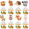 MEZHEN Tortendeko Waldtiere Kuchen Deko Geburtstag Cupcake Topper Tiere Muffin Deko Torte Dschungel Party Kindergeburtstag Deko Herbst Geburtstagsdeko 32 Stück