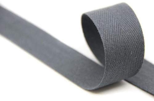 10mm | 5m Köperband | Nahtband | Farbauswahl I 76% Baumwolle (dunkelgrau)