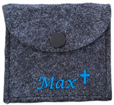 Rosenkranztasche aus Filz mit Wunschnamen