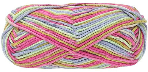 LANA GROSSA Star Print - Manique en coton - Fil à tricoter à la main en 100 % coton - 50 g de laine pour tricot et crochet - 90 m