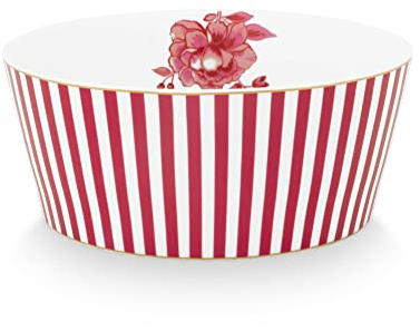 Pip Studio Royal Stripes Bowl Dark pink 15 cm