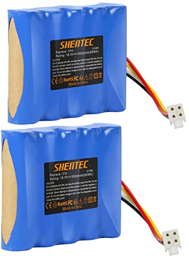 2X Shentec Li-ion 18.5V 3500mAh Ersatzakku für Husqvarna Automower Akku 310,315,für Gardena Sileno R100Li,R130Li,R160Li,Sileno+ Rasenroboter,Ersatz für 5848228-01,5848228-02,5848528-01