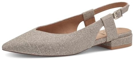 s.Oliver Damen Slingpumps Spitz Vegan, Gold (Champagne Glit), 38 EU