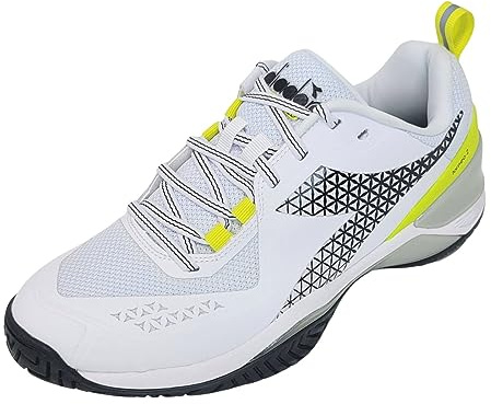 Diadora Womens Blushield Torneo 2 All Ground Tennis Sneakers Shoes - Green, White - Size 8.5 M