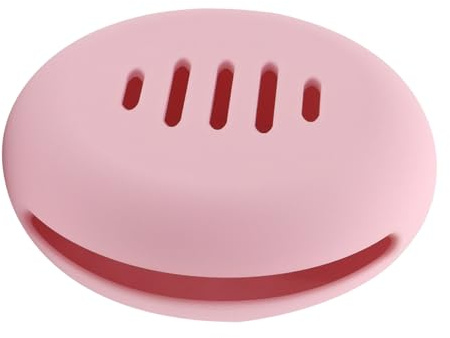 SWYSGS Porte-éponge de maquillage - Sac de voyage en silicone respirant pour toutes les tailles d'éponges de maquillage, boîte de mixage de beauté en silicone incassable pour les déplacements,Rose