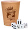 Leder Würfelbecher mit Gravur Würfelkönig, Personalisierter Knobelbecher, Würfel Set, Kniffelbecher mit Name, Würfelspiele Becher, Kniffel Becher, Reisespiele, Standard Würfel, Spielwürfel