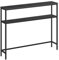 VASAGLE Konsolentisch, schmaler Sofatisch mit 2 Ablagen, 20 x 100 x 80 cm, Flurtisch, 2 Ebenen, für Flur, Wohnzimmer, Schlafzimmer, anthrazitgrau-tintenschwarz LNT131B22