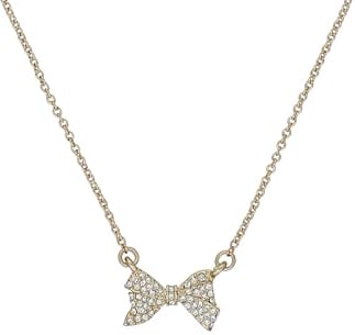 Ted Baker Barsie Crystal Bow Anhänger Halskette für Frauen (Gold Tone/Clear Crystal)