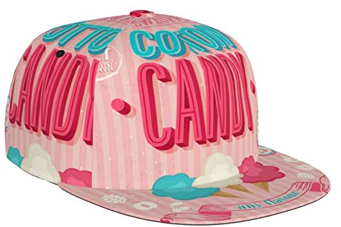 LAMAME Baseballkappe mit Hirschmotiv, verstellbar, für Erwachsene, COTTON CANDY, 5-7