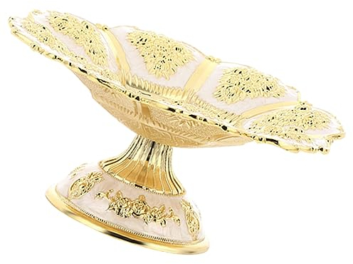TOPBATHY Bandeja de fruta pequeña decorativa titular de la magdalena decorativa tazones de vidrio accesorios casa fruteros decoración plato de frutas porta dulces de mesa decorativa Metal