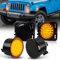 OZ-LAMPE 4 Stück LED Front Blinker Seitenblinker für Jeep Wrangler JK 2007-2015, Blinker mit Canbus Fehlerfrei, Schwarz